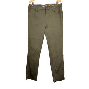 Eddie Bauer Women's Sz: 16 Green Slightly Curvy Slim Straight Jeans Pants